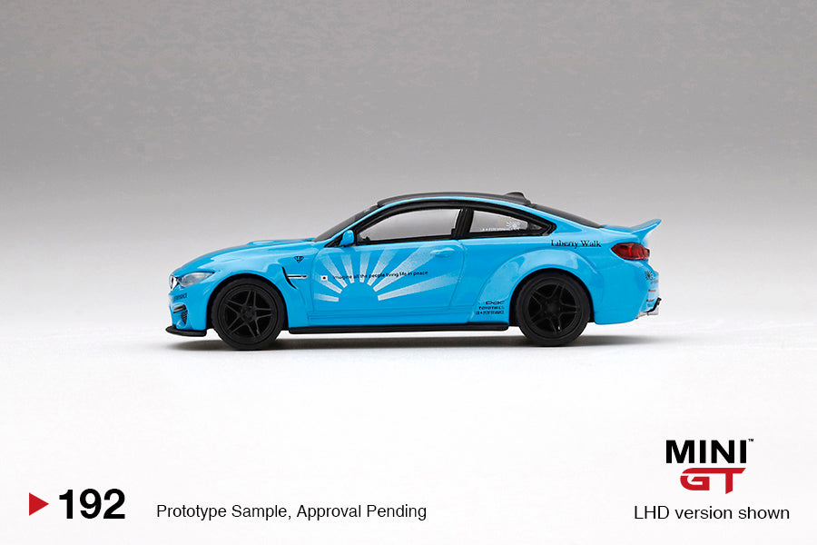 MINIGT 1:64 BMW M4 LB☆WORKS Liberty Walk in Baby Blue – Model