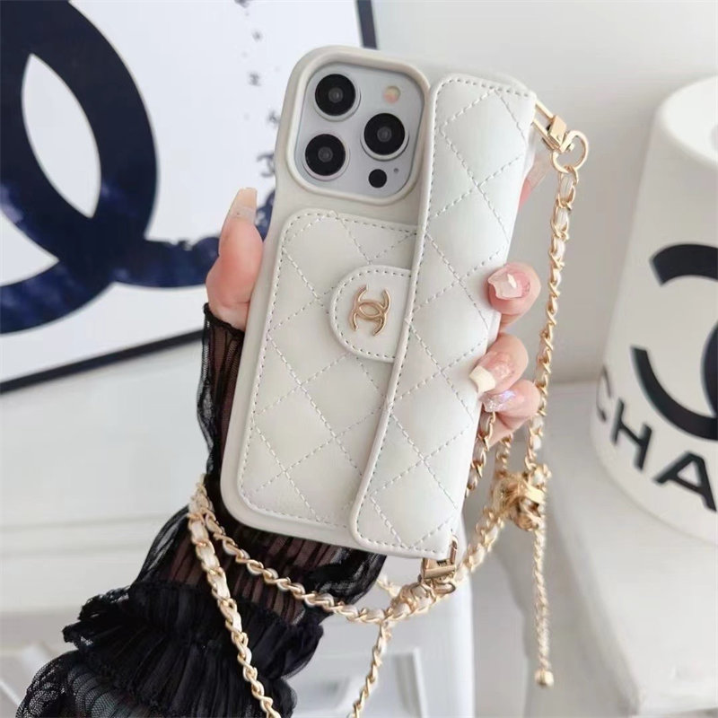 シャネル iphone17pro ケース ショルダー チェーン付き chanel