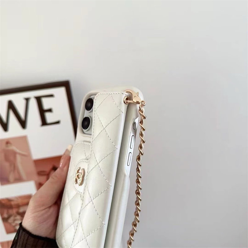 シャネル iphone17pro ケース ショルダー チェーン付き chanel