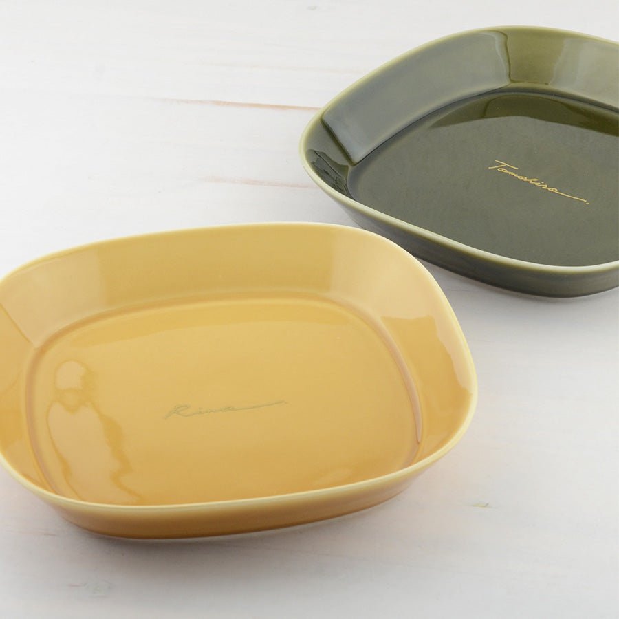 サインド・ナチュラリー＊名入れプレートL 食器セット（計2個・ギフト