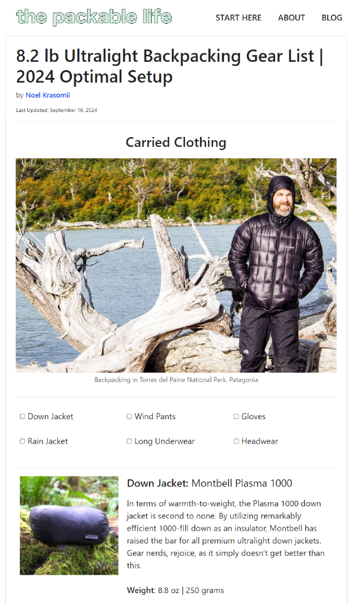 レビュー: プラズマ1000 アルパインダウン パーカ | Montbell America