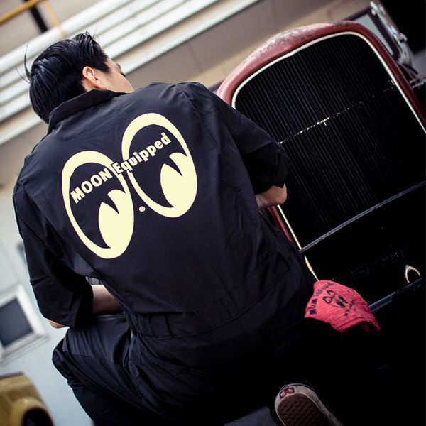 MOON Equipped カバーオール (半袖) - MOONEYES (Japanese)