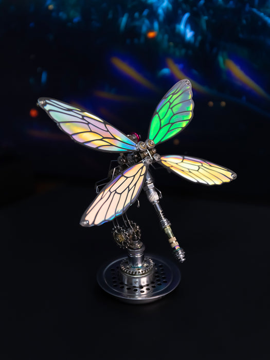 Iridescent Dragonfly Model – 155-Piece DIY Kit with Color-Shifting