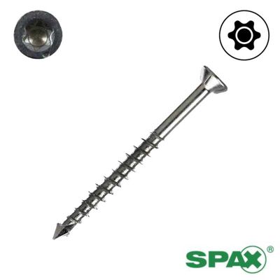 8x1-3/4 in. SPAX Trim MDF & Hardwood, Zinc, T-Star Qty:200