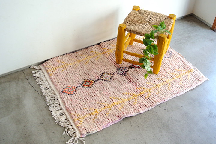 SALE】モロッコラグ｜ボシャルウィット・ピンクダイヤC（約96×73cm
