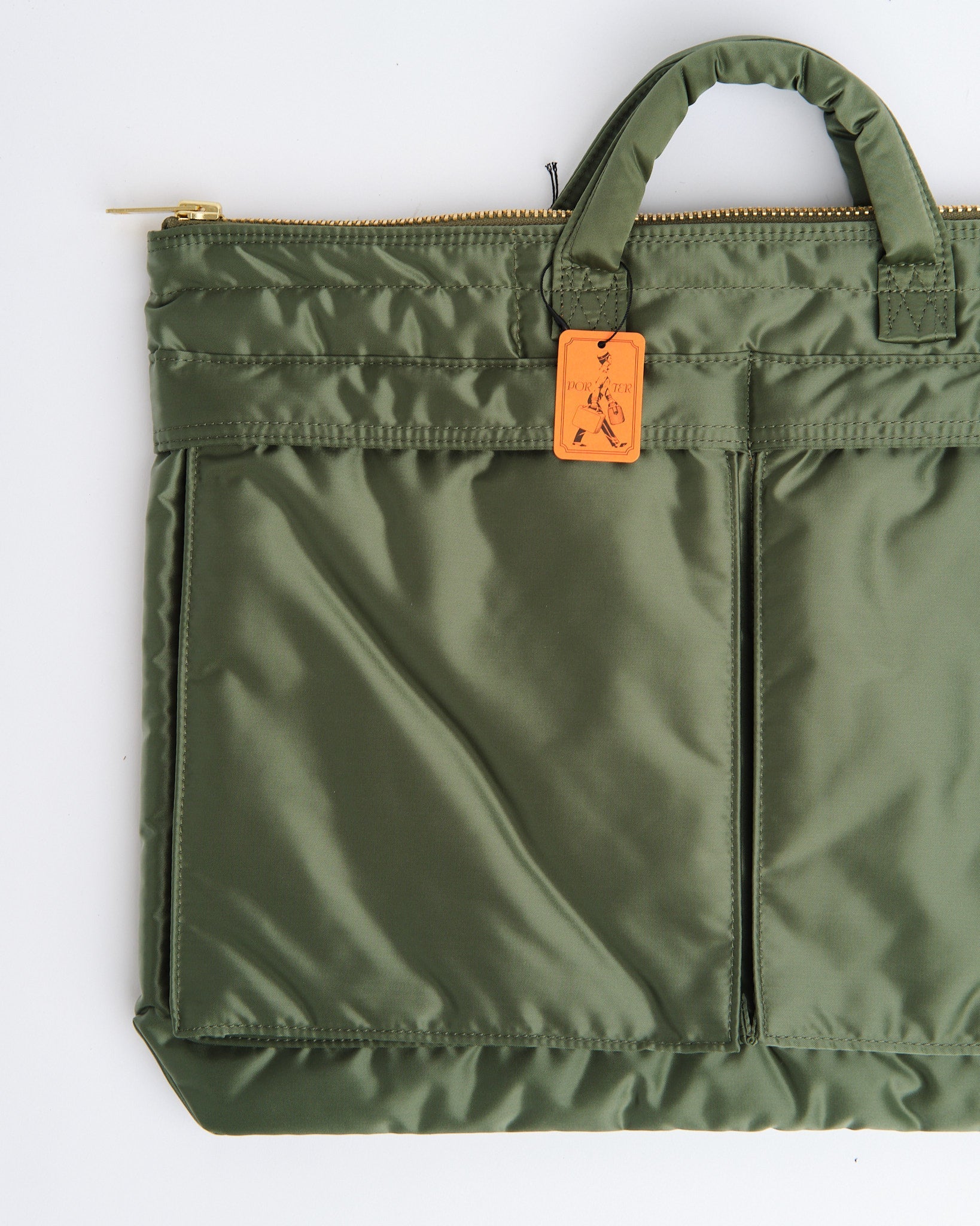 Tanker Short Helmet Bag (L) Sage Green by Porter by Yoshida - Meadow