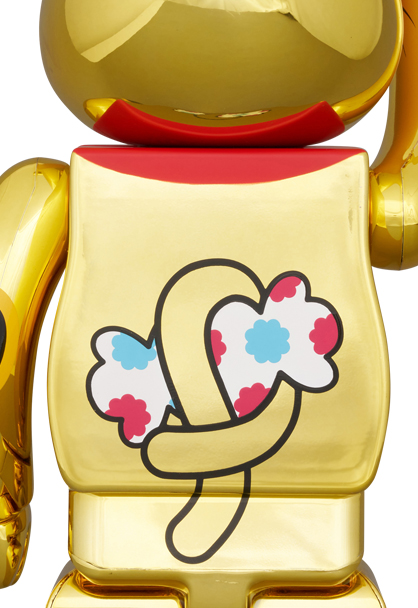 MEDICOM TOY - BE@RBRICK 招き猫 ペコちゃん 金運 ダブル小判 金メッキ