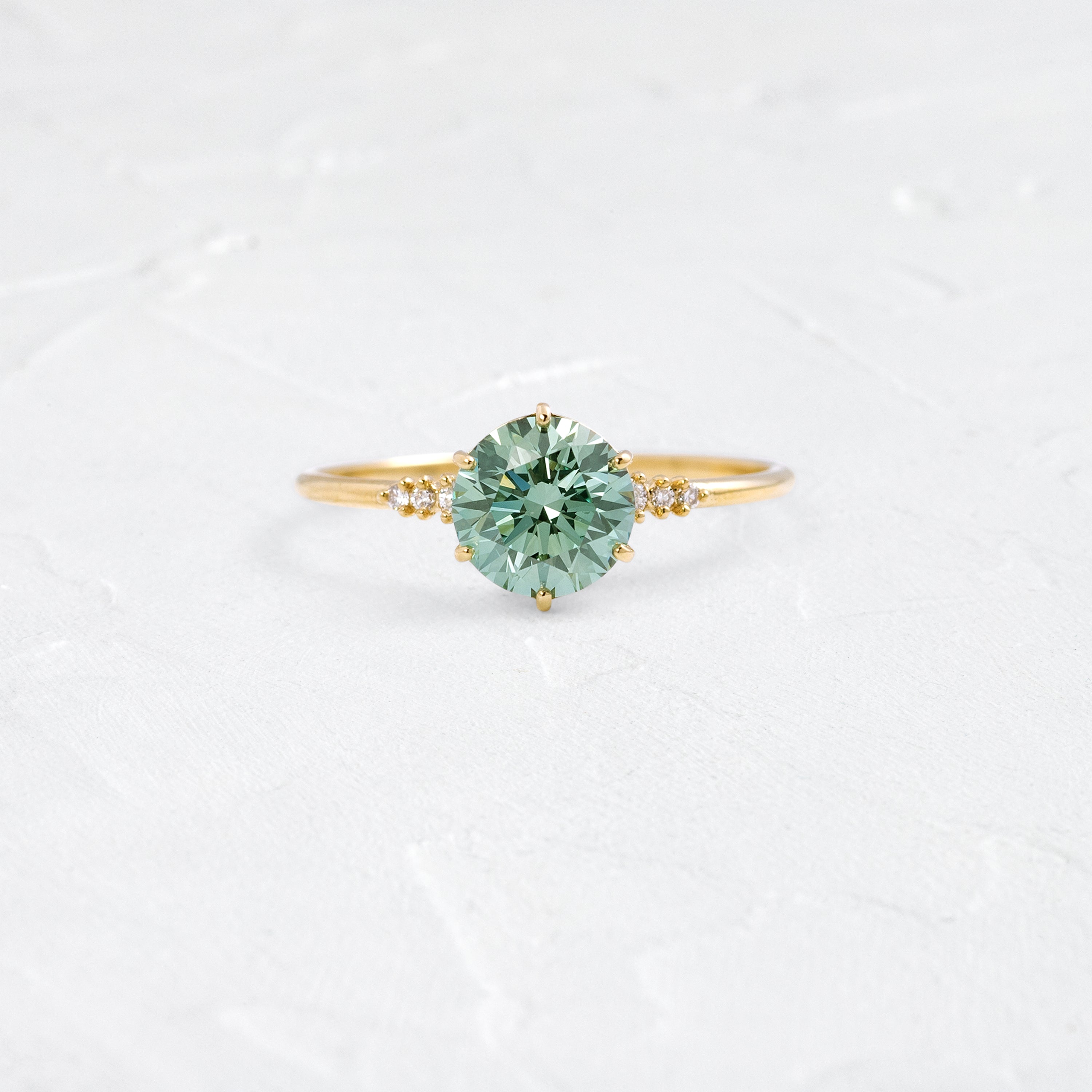 Poppy Seed Ring, 1.2ct. Lab-Grown Green Diamond | Melanie Casey