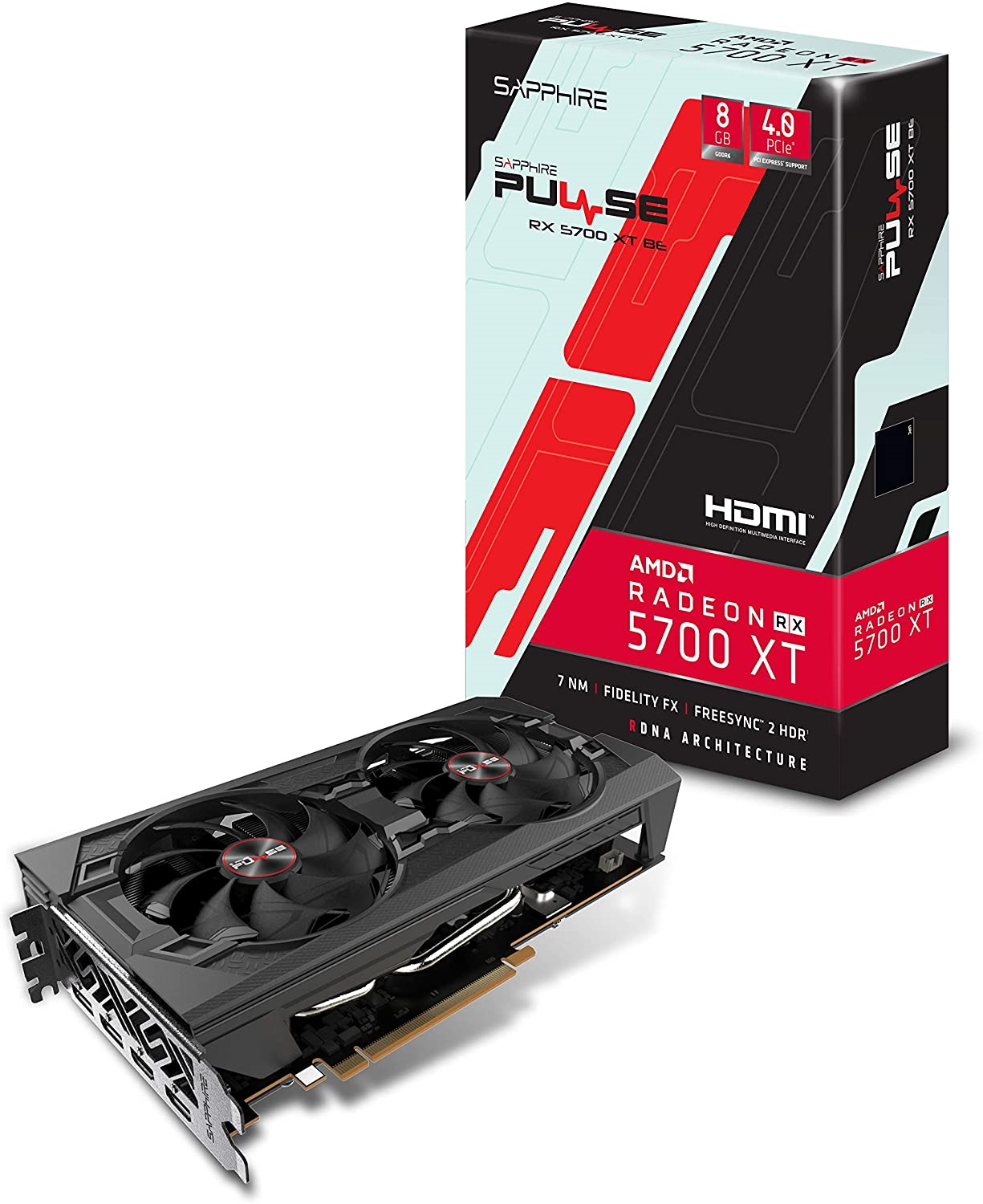 Sapphire Pulse Radeon RX 5700 XT BE Dual Fan Graphics Card - 8GB
