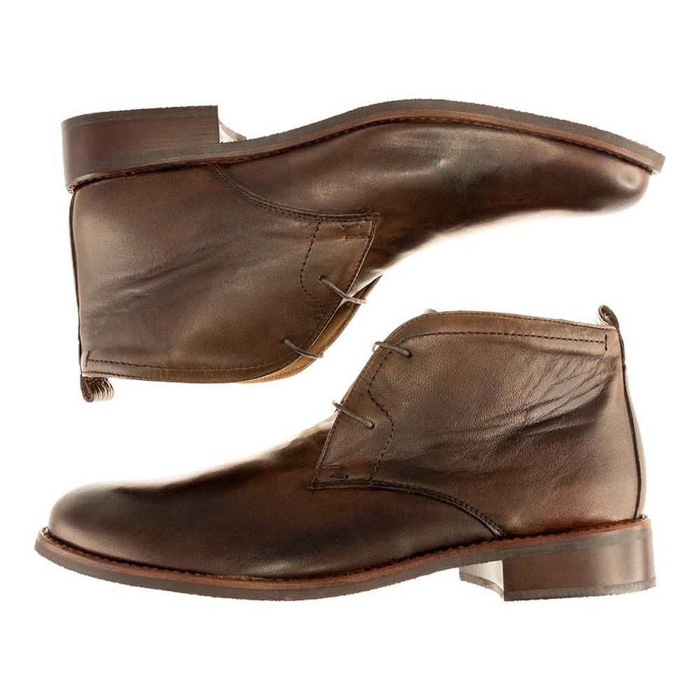 TB Phelps Bixby Sheepskin Chukka Boots Mahogany | MensDesignerShoe.com