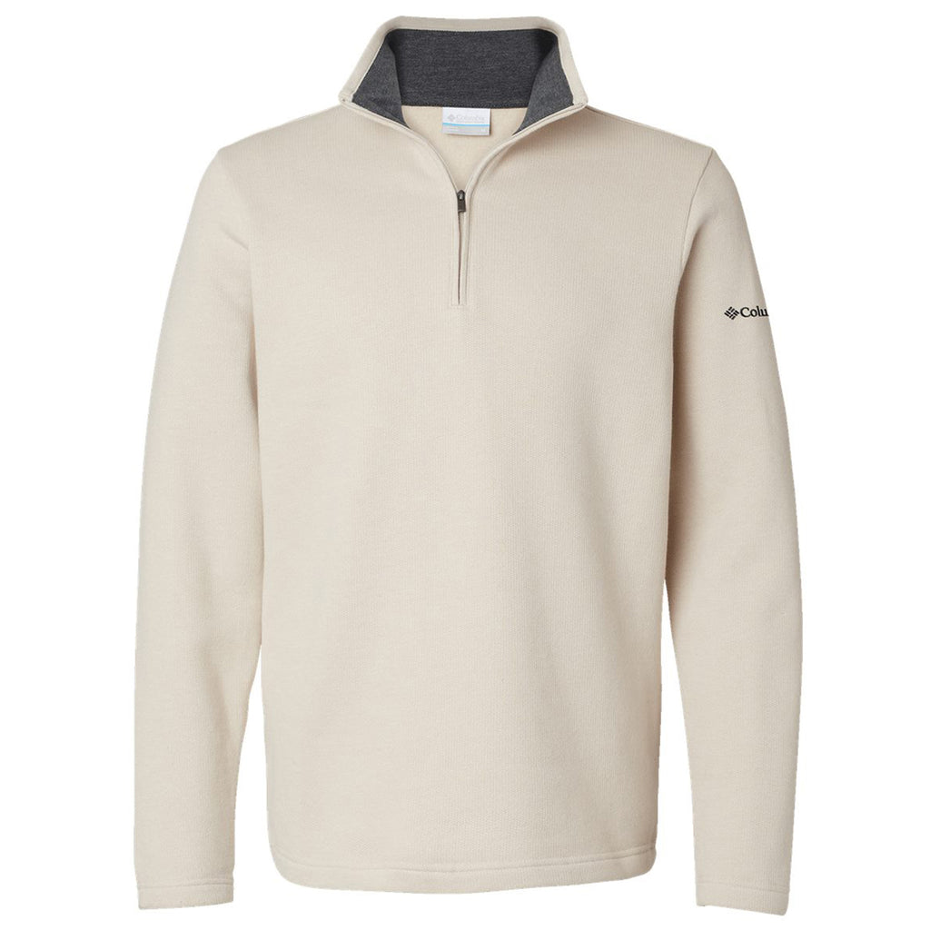 Columbia Men's Dark Stone Heather Great Hart Mountain III Half-Zip Pul