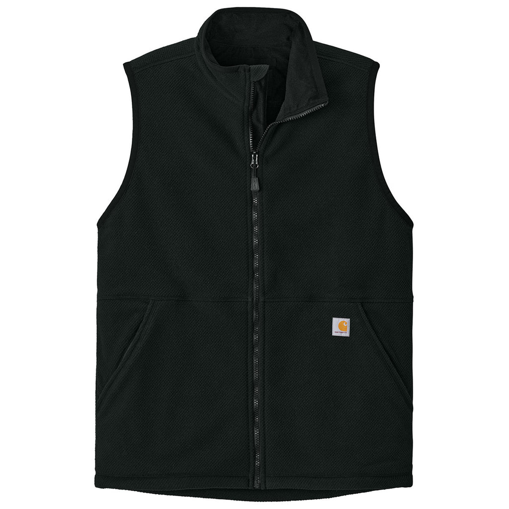 Carhartt Men's Black Textured Fleece Vest