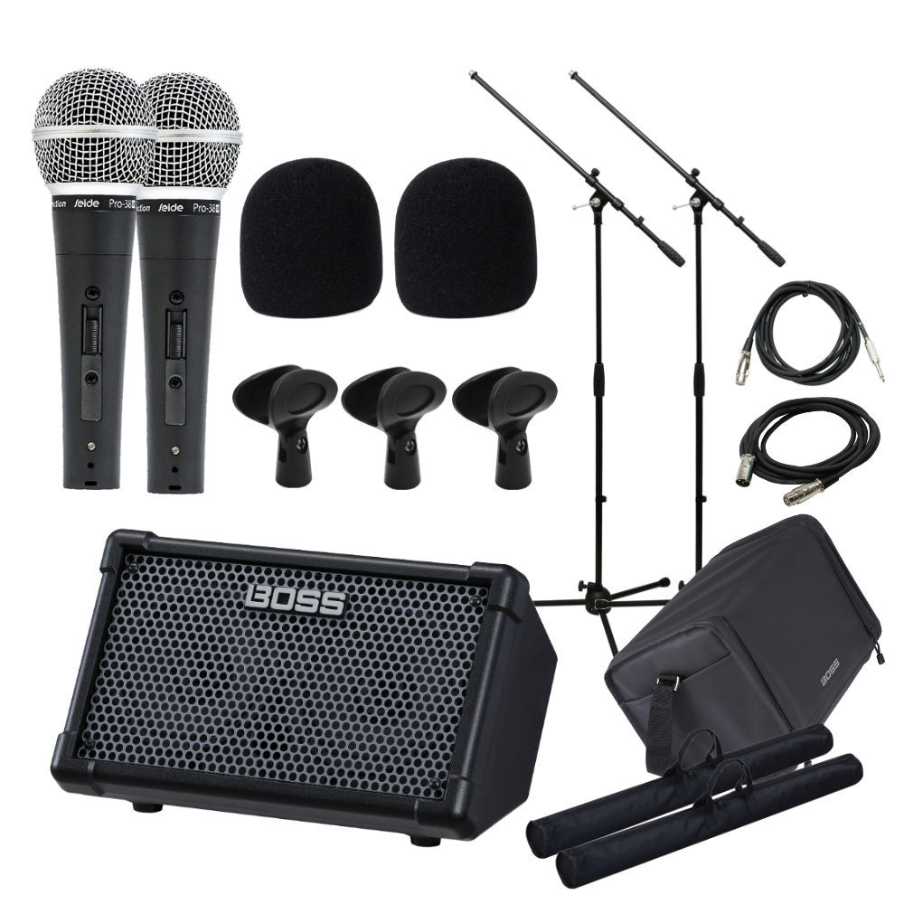 Roland ポータブルPAシステム CUBE STREET II (有線マイク2本セット