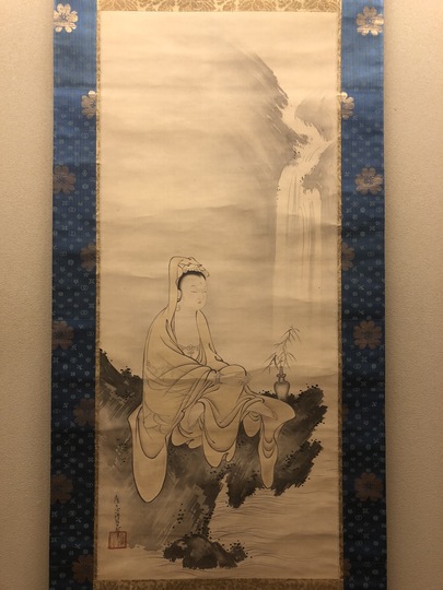 土佐光起 滝見観音之図｜古美術・掛け軸の販売・買取・鑑定-松本松栄堂