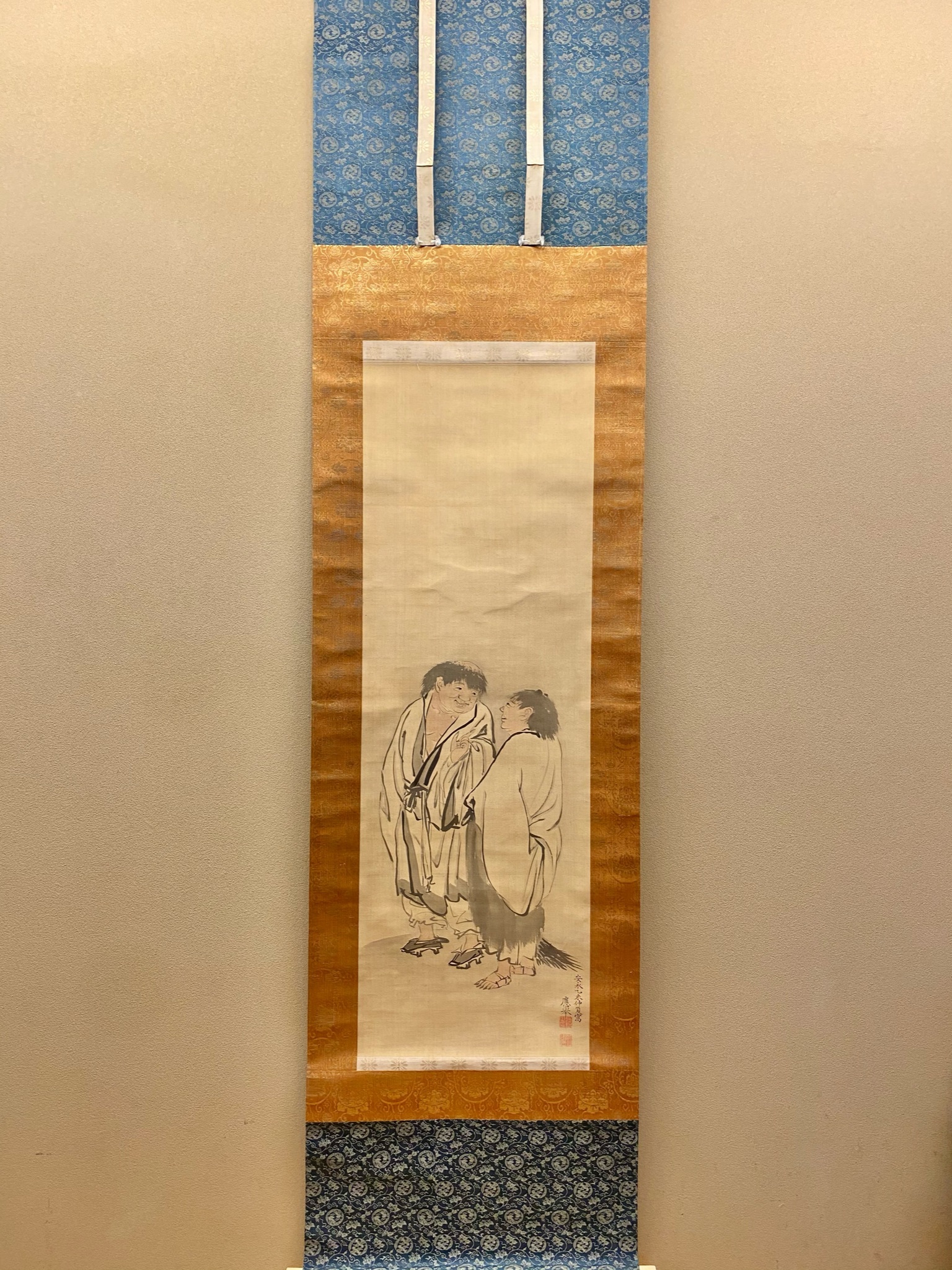 円山応挙 寒山拾得図｜古美術・掛け軸の販売・買取・鑑定-松本松栄堂