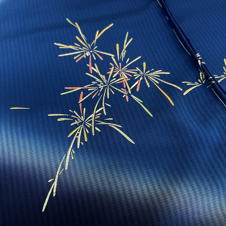 金彩友禅の第一人者「和田光正」氏による夏の付下げ 金彩友禅の第一人