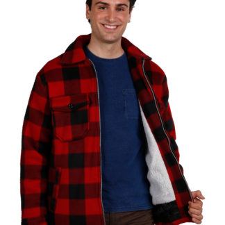 Maxxsel Buffalo Plaid Polar Fleece Jacket (S-5XL) - Maxxsel