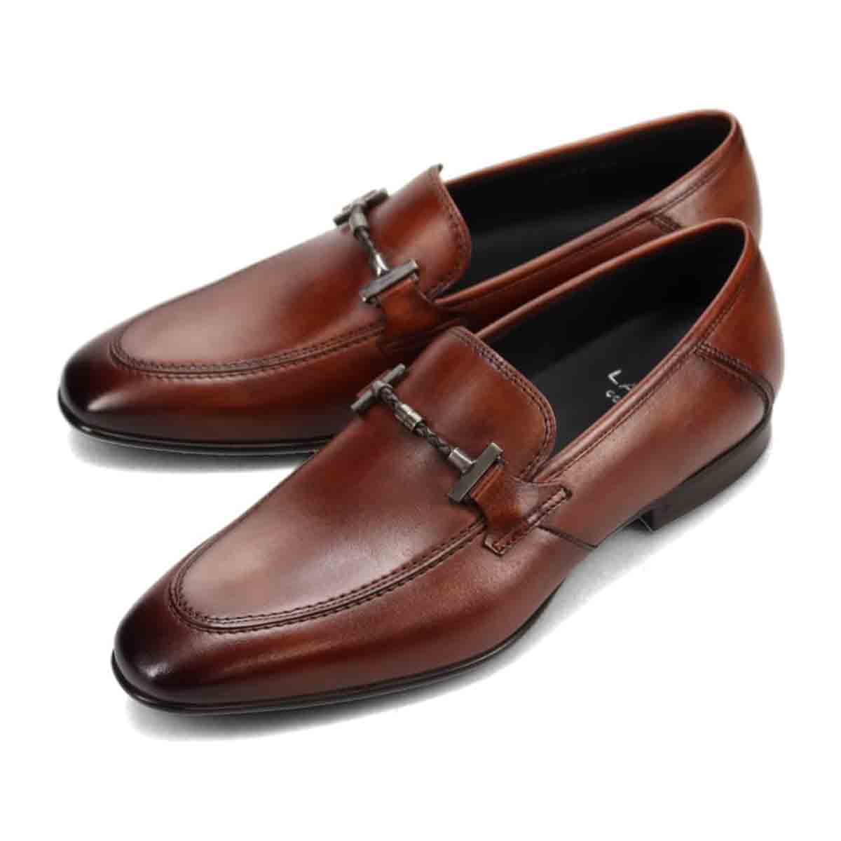 LANVIN COLLECTION ブレイドレースビットローファー 83499(25.0 BLACK