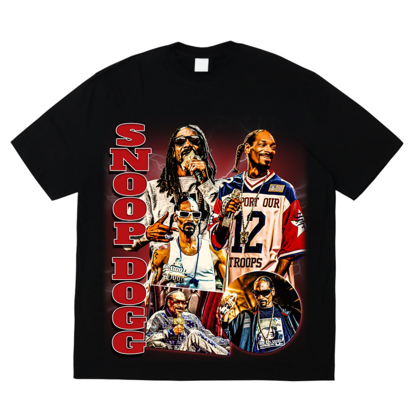 RAP TEE - BLACK RETRO 90S T SHIRT SNOOP DOGG | MAGIC CUSTOM Color