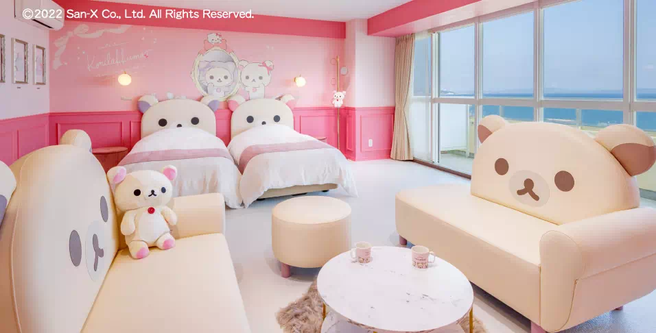 リラックマルーム｜実物大リラックマがお出迎え｜公式HPからのご予約で