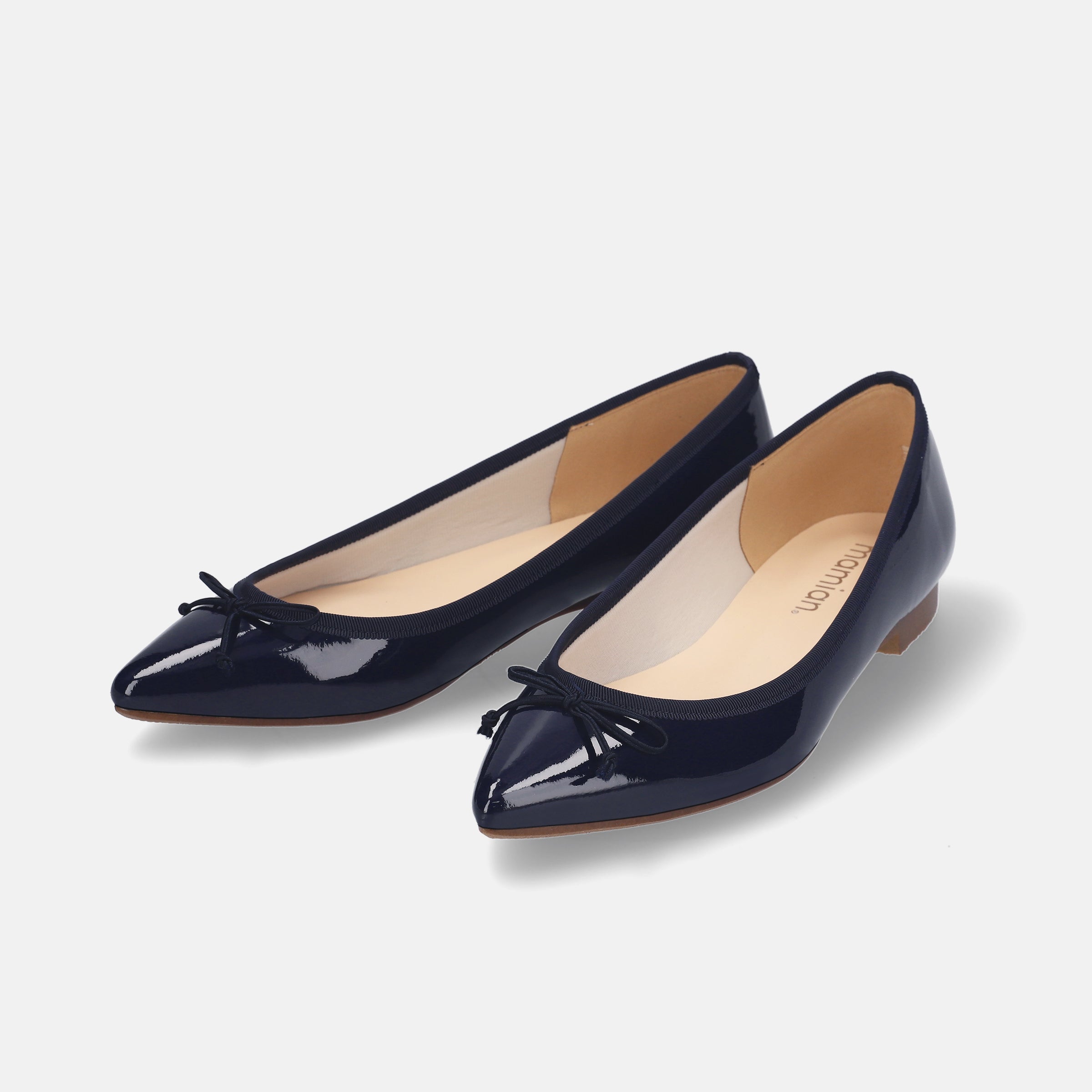 2026SSBI：ポインテッドトゥ フラット バレエシューズ（1333）ネイビー