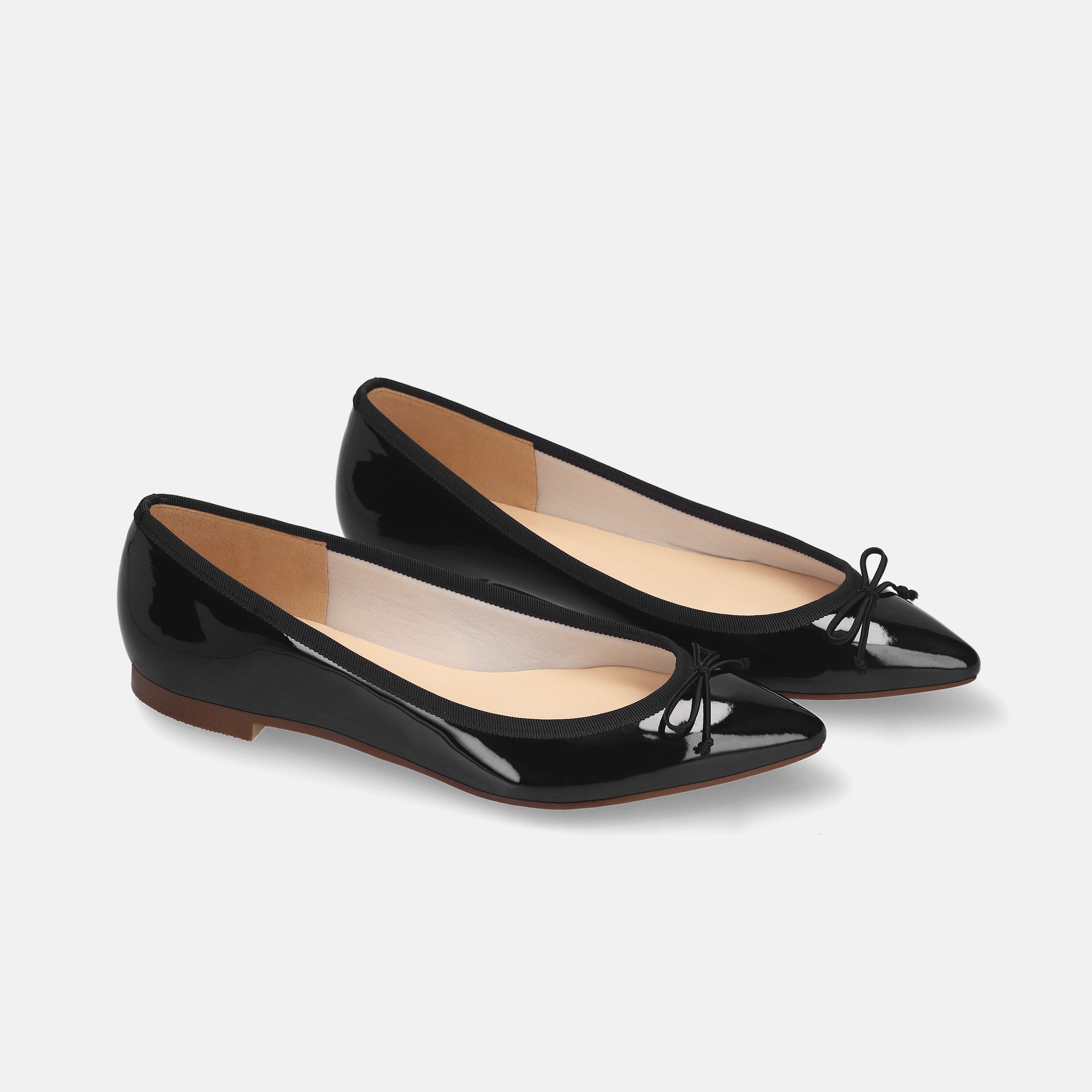 2026SSBI：ポインテッドトゥ フラット バレエシューズ（1333）ブラック