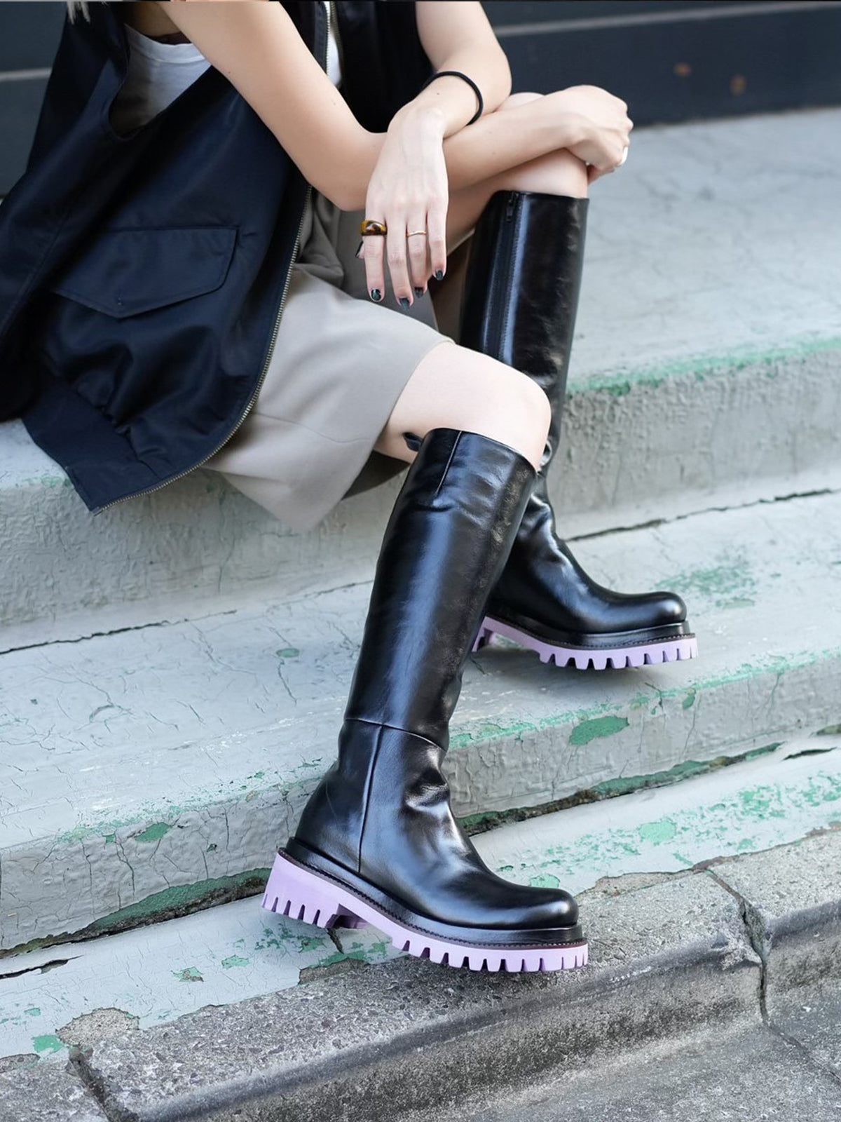 539018 ラグソール・ロングブーツ