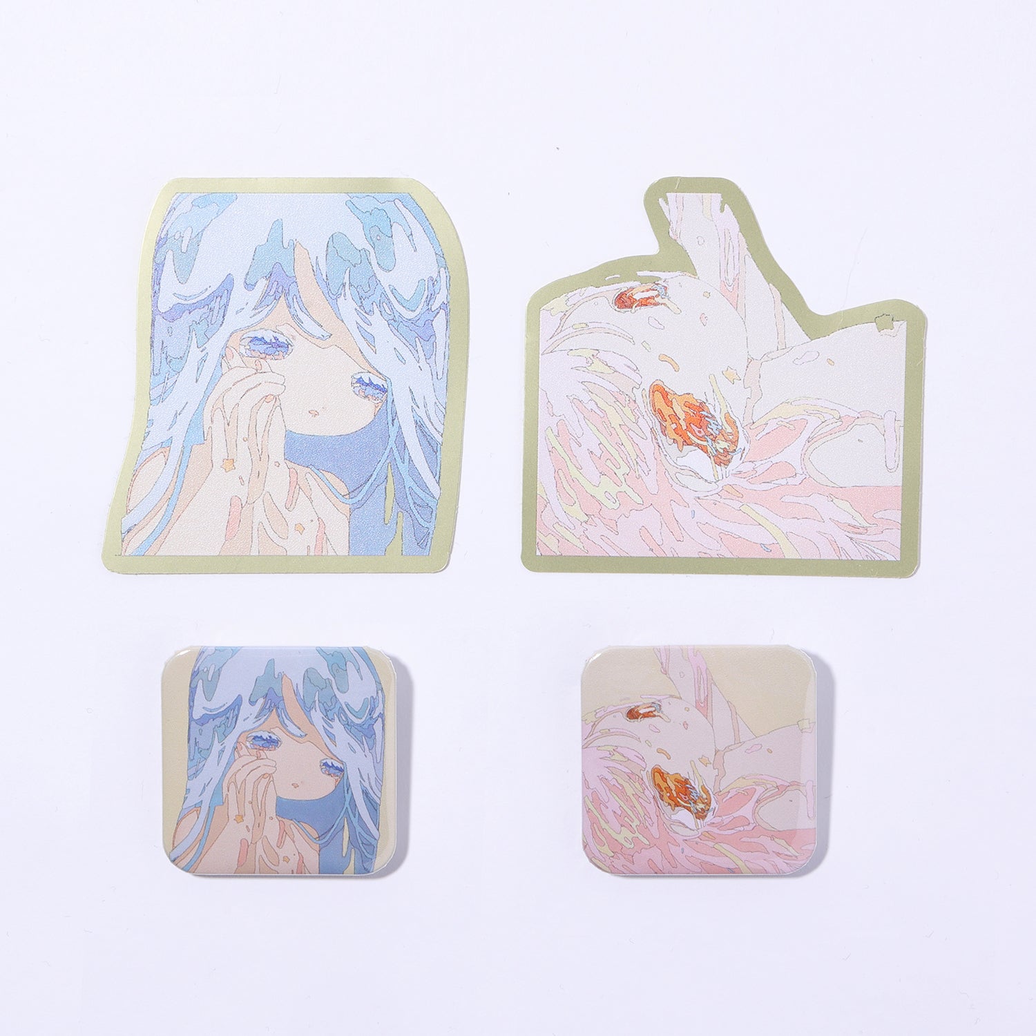 笹川真生】サニーサイド缶バッジ&ステッカーセット – Mao sasagawa