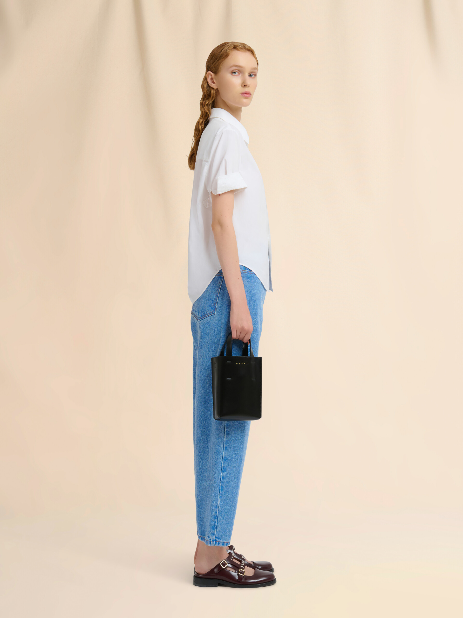 MUSEO nano bag in black leather | Marni