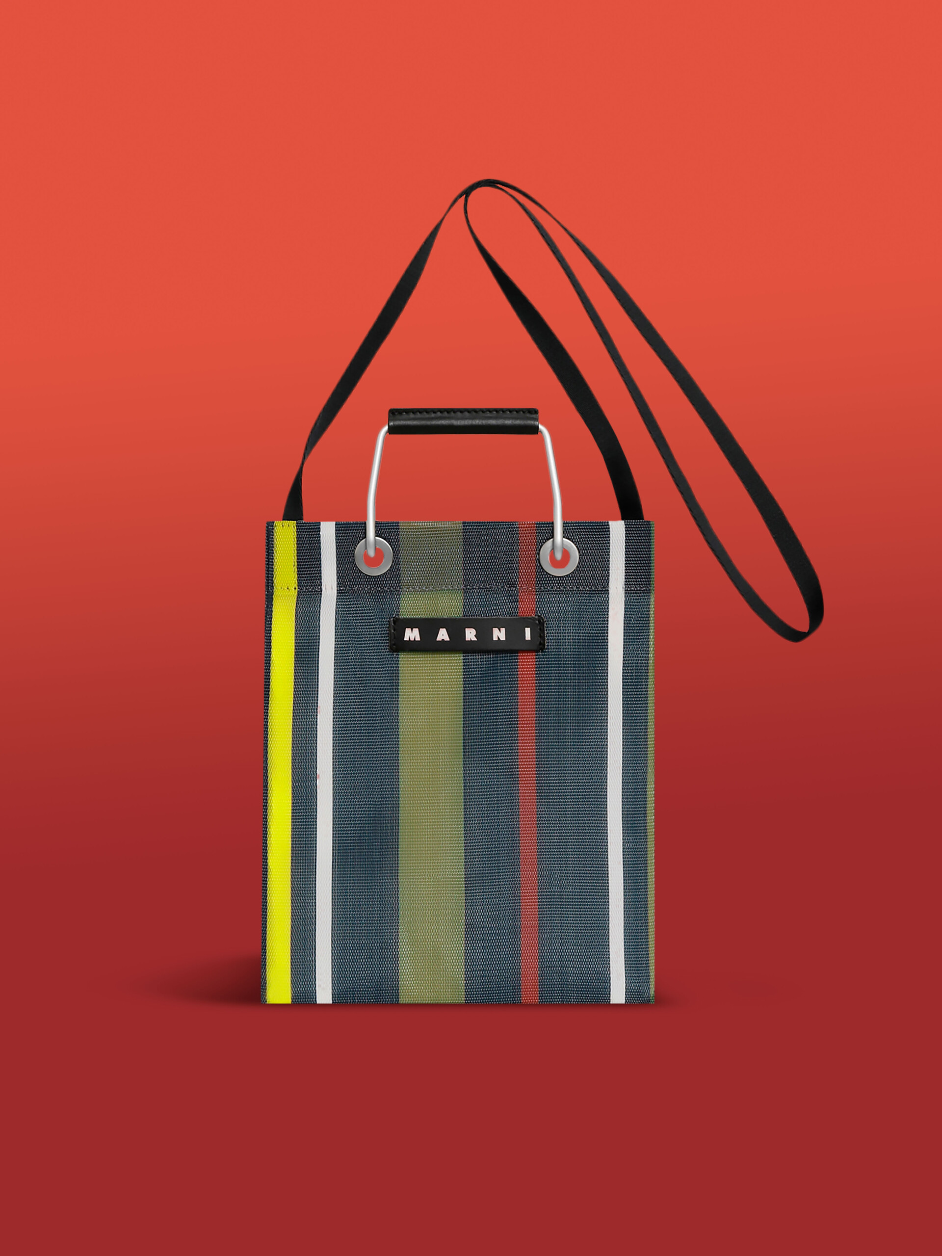 ブルー(ウルトラマリン) MARNI MARKET STRIPE MINI SHOULDER BAG | Marni