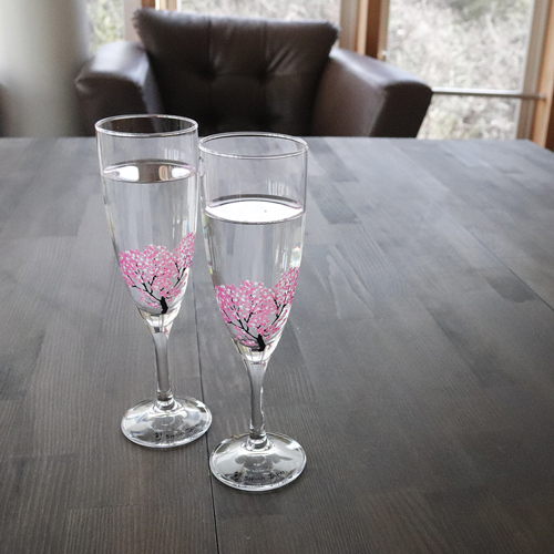 冷感桜 シャンパングラス - 丸モ高木陶器 | あの器 ここにあるんだ