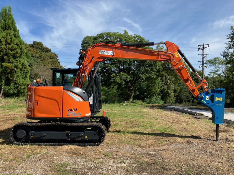 日立油圧ショベル 「ZX75US-7」 新車納車させていただきました