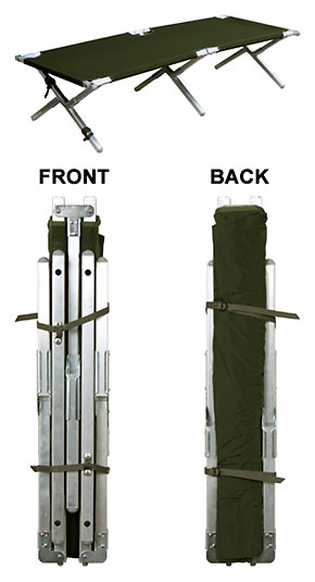 US(米軍)現用折り畳み野戦ベッド(コット)/アルミフレーム/SPO