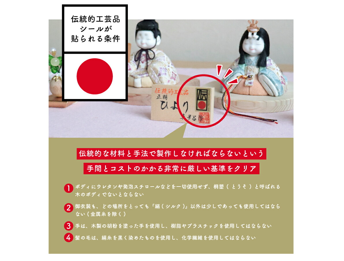 三世・金林真多呂作 正絹 本手刺繍 若葉雛 伝統的工芸品 国産杉製月飾