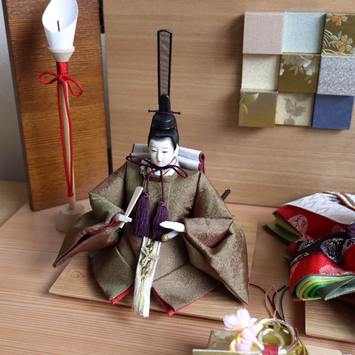 内閣総理大臣賞受賞作家 松宝作 25号 芥子 正絹西陣織麹塵染 ここのえ