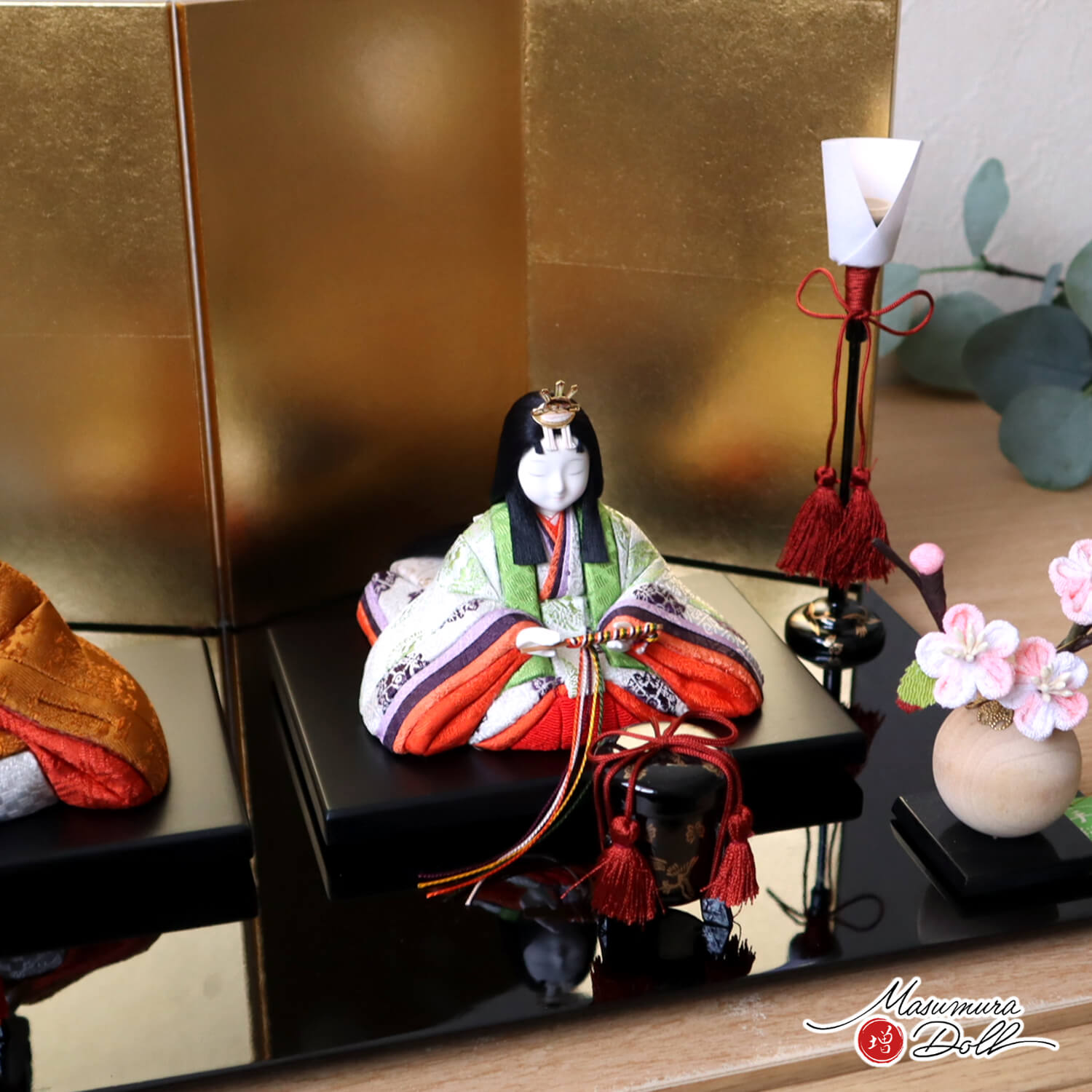 伝統的工芸品 三世・金林真多呂作 「雅雛」正絹西陣織 黄櫨染 天皇陛下