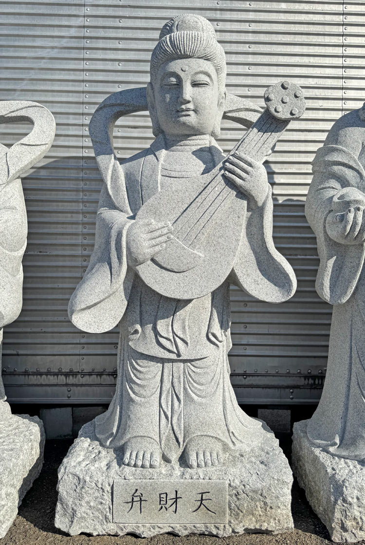 専用です縁起物 みかげ石 御影石 七福神 美品 2体 天然御影石彫刻