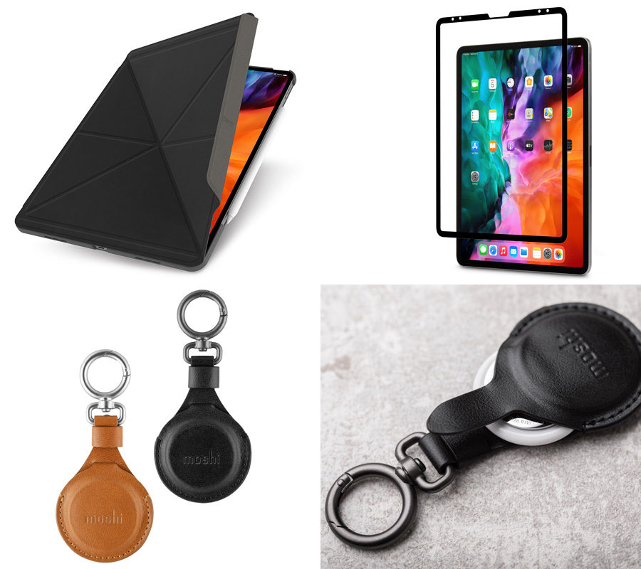 moshiの第5世代iPad Pro 12.9インチ用ケース、AirTag用ホルダーなど3