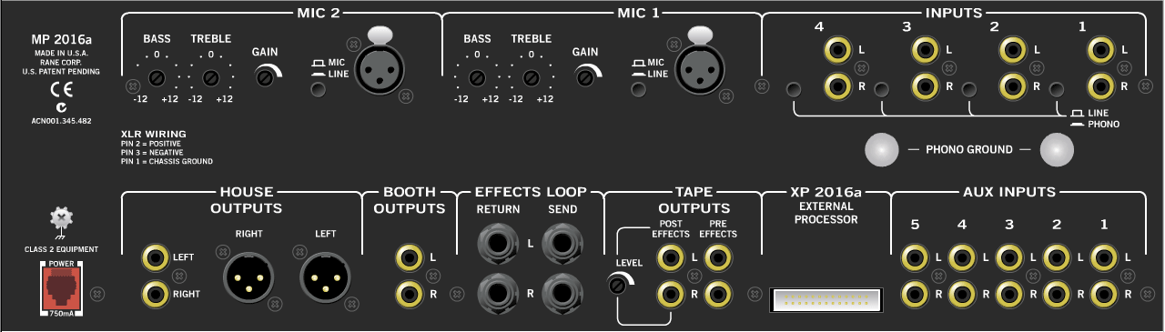 Rane MP 2016S & XP 2016S ロータリーミキサー スタンド付 Rane MP