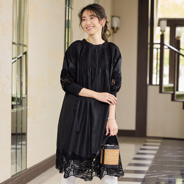 レース使いワンピース | 京都通販ミセスのファッション館・本店