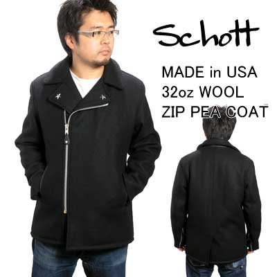 ショット(schott)MADE in USA・769「32oz」ジップフロント・ウール