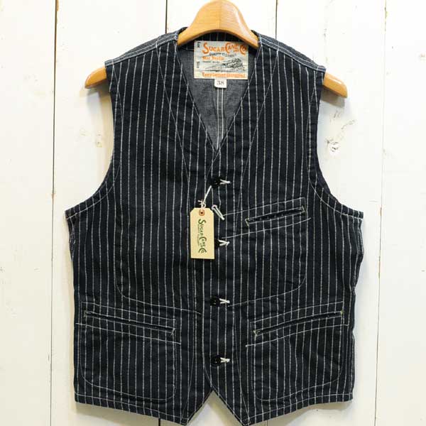 SUGAR CANE(シュガーケーン)9oz WABASH STRIPE WORK VEST