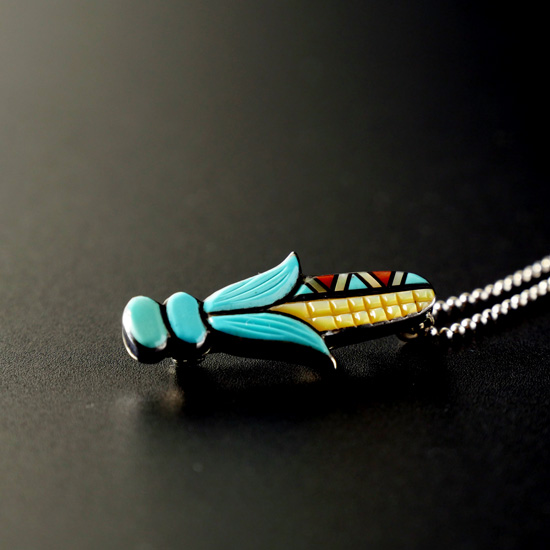 Indian Jewelry / インディアンジュエリー インレイブローチペンダント