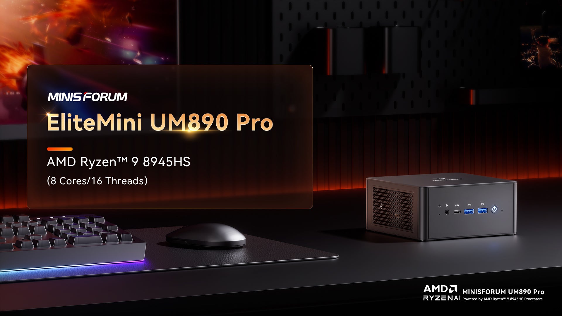 Minisforum UM890 Pro 高性能AIミニPC ｜AMD Ryzen™ 9 8945HS