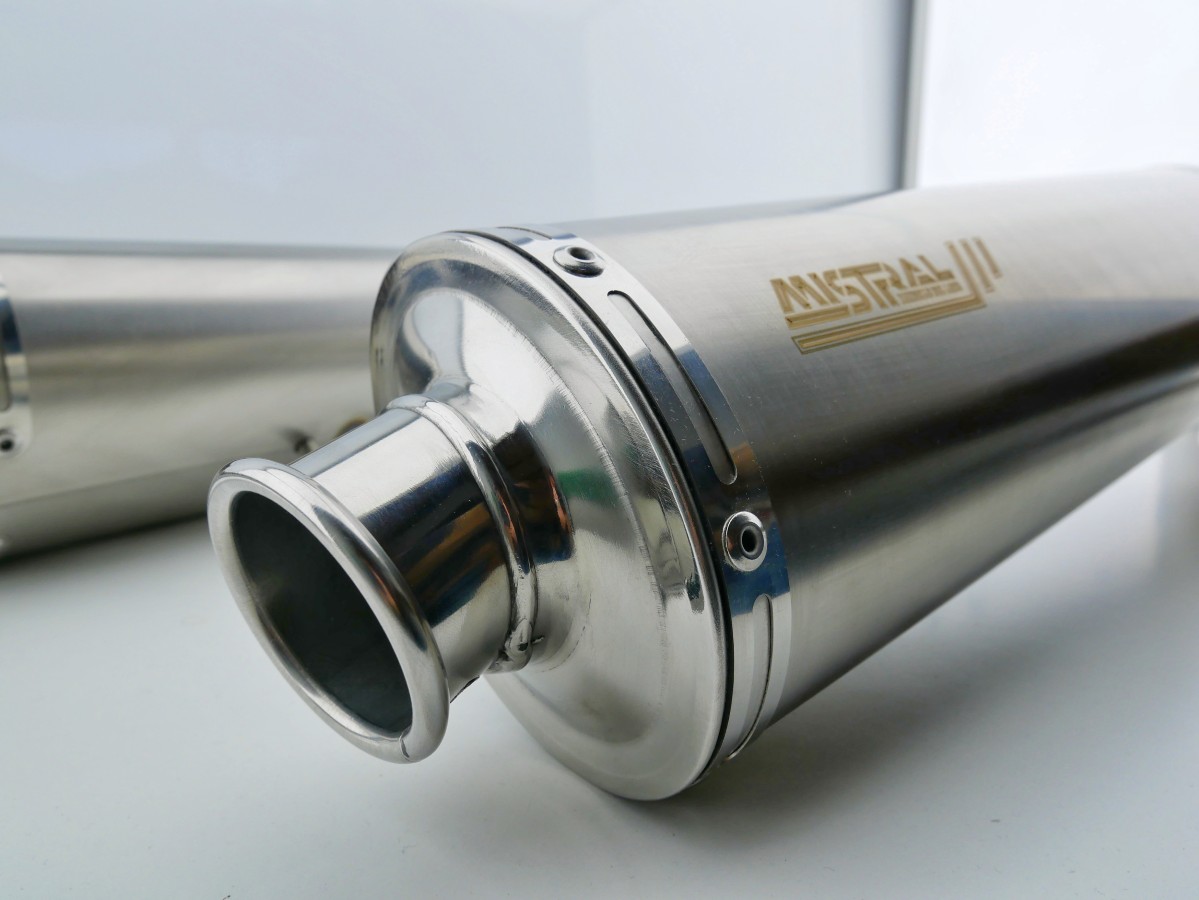 Mistral Oval Exhausts - Moto Guzzi V11