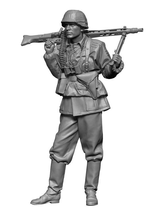 H3 Models[HS48056]1/48 WWII ドイツ MG42機関銃手 - M.S Models Web Shop