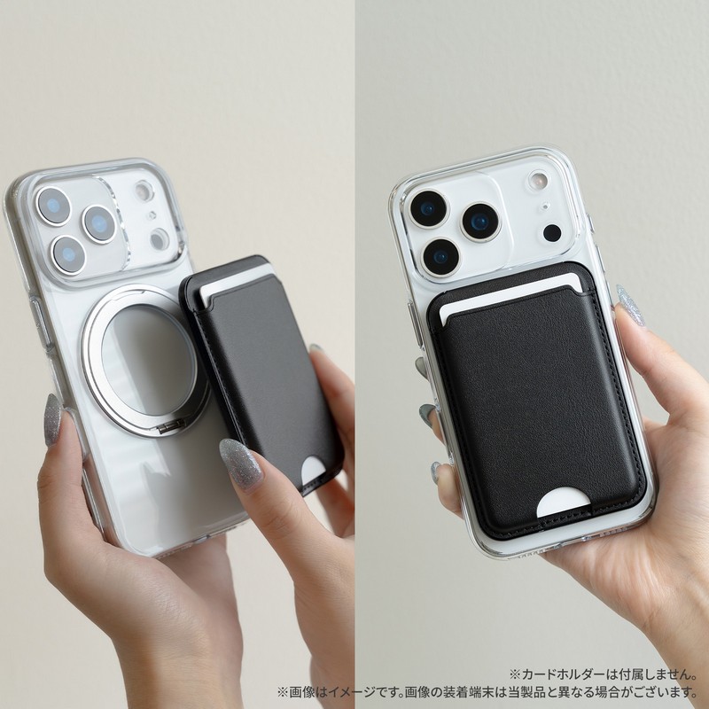 iPhone 17 360度回転スタンド付き超透明ハードケース 「MASTER CLEAR