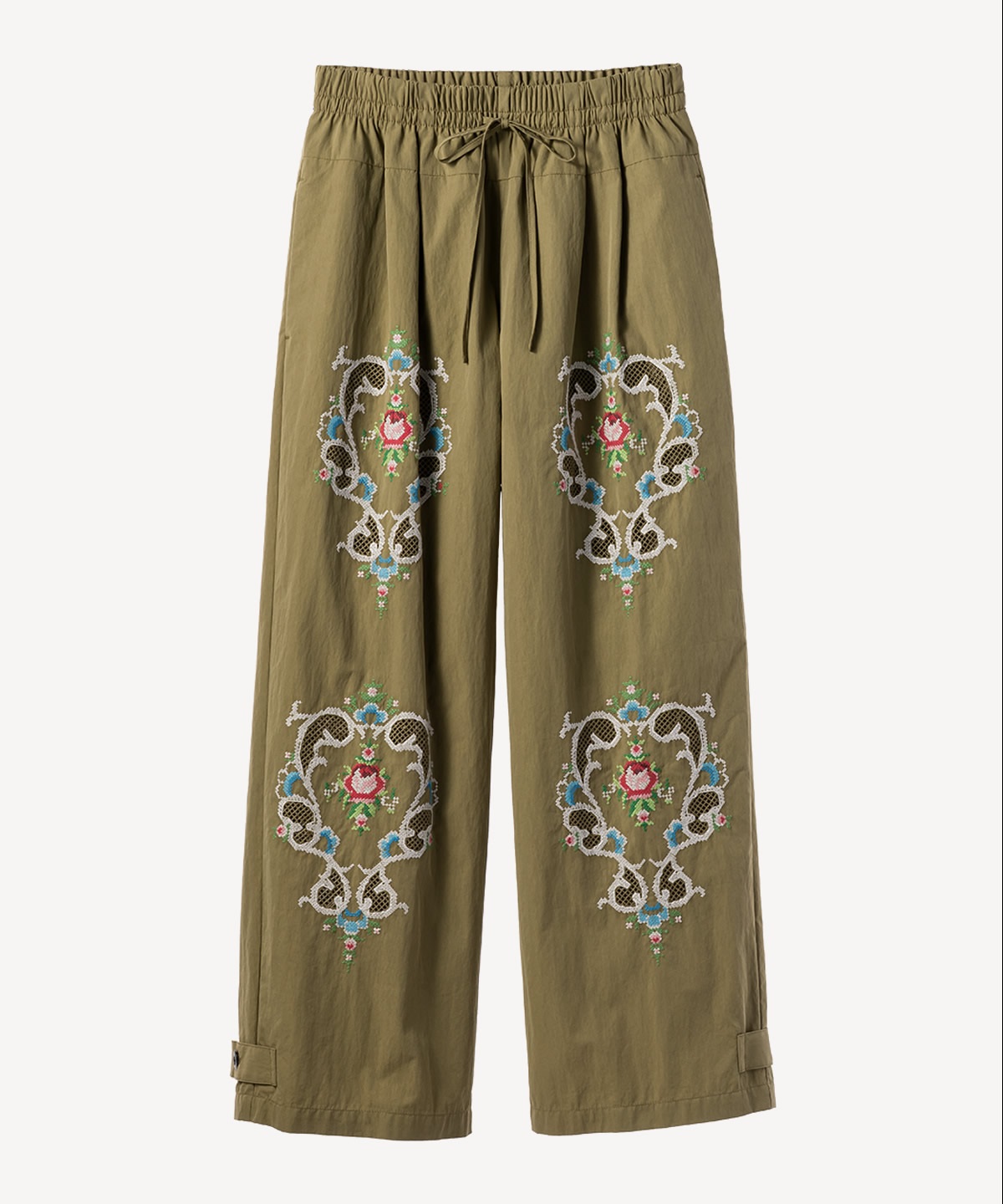 フラワー刺繍パンツ | MUVEIL Online Shop