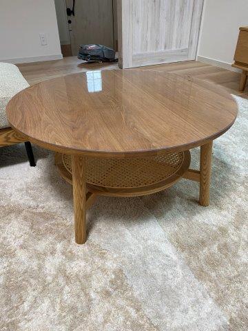 ウニコのソルク ラウンドテーブル ・ローテーブルにマットをオーダー