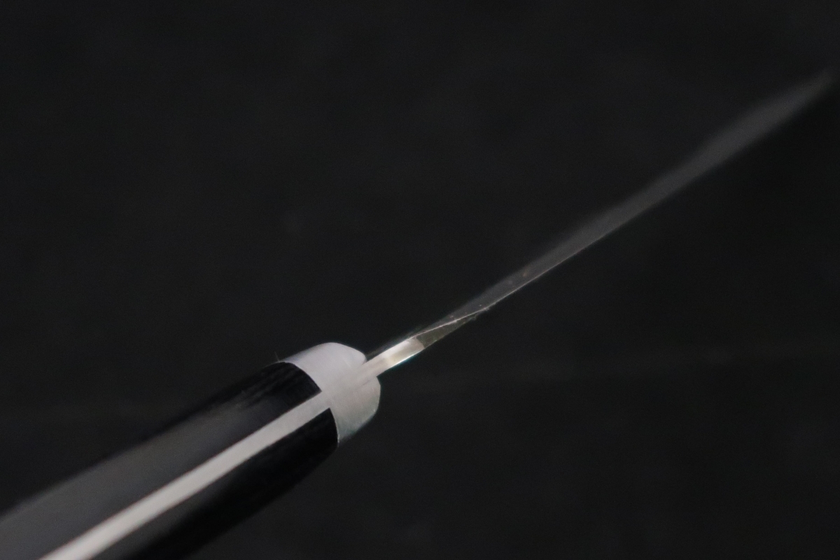 邑田武峰作 古式百錬黒打ぺテ135mm（木鞘付）・両刃 Buhou Murata